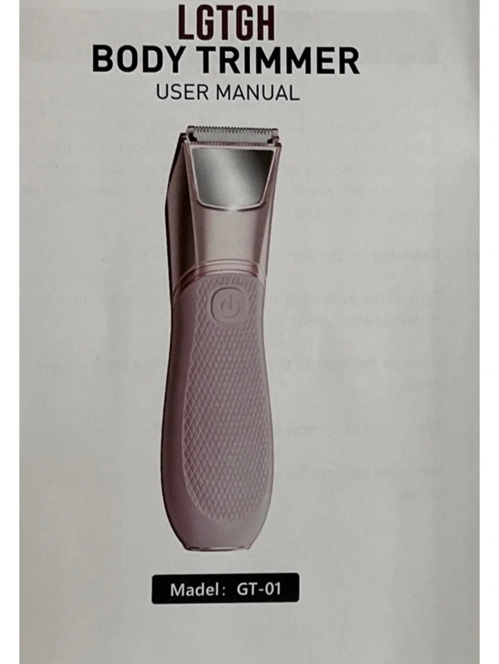 LGTGH GT-01 Body Groin Trimmer Women Wet Dry Rechargeable IPX6 Pink NEW